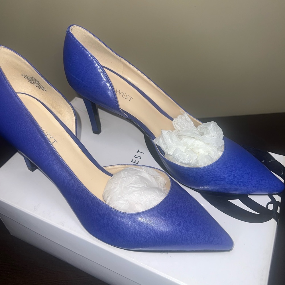 Nine West Blue Pointed Toe Heels